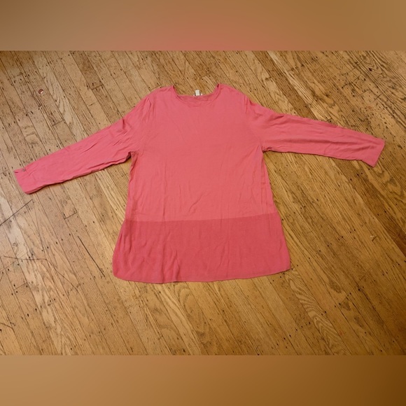 J. Jill Tops - J. Jill tunic lagenlook ribbed top with tortoise shell buttons